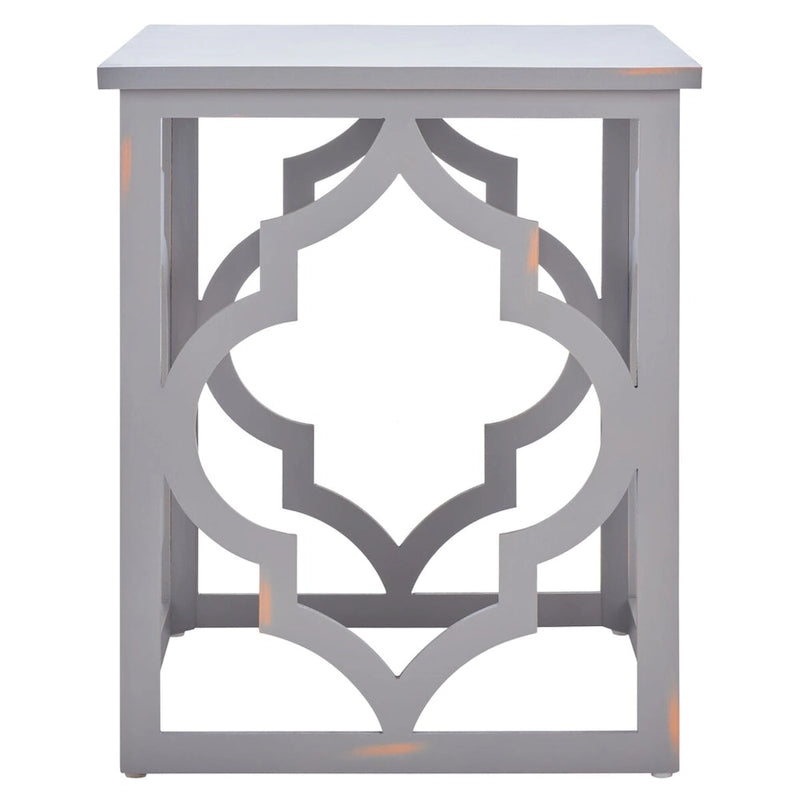 Table d'appoint feuille d'argent - 19 L x 19 P x 23 H