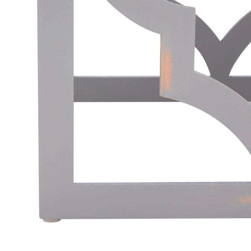 Table d'appoint feuille d'argent - 19 L x 19 P x 23 H