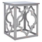 Table d'appoint feuille d'argent - 19 L x 19 P x 23 H