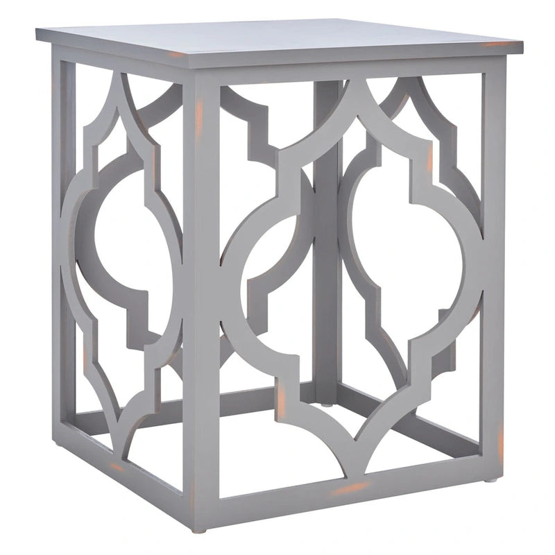Table d'appoint feuille d'argent - 19 L x 19 P x 23 H