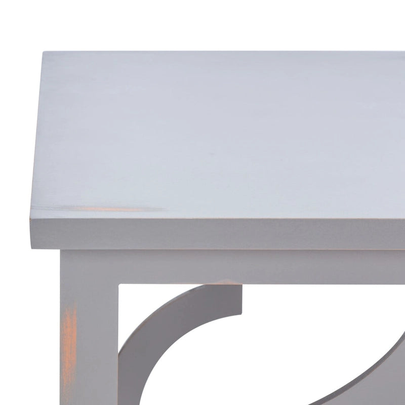 Table d'appoint feuille d'argent - 19 L x 19 P x 23 H