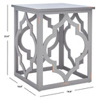 Table d'appoint feuille d'argent - 19 L x 19 P x 23 H