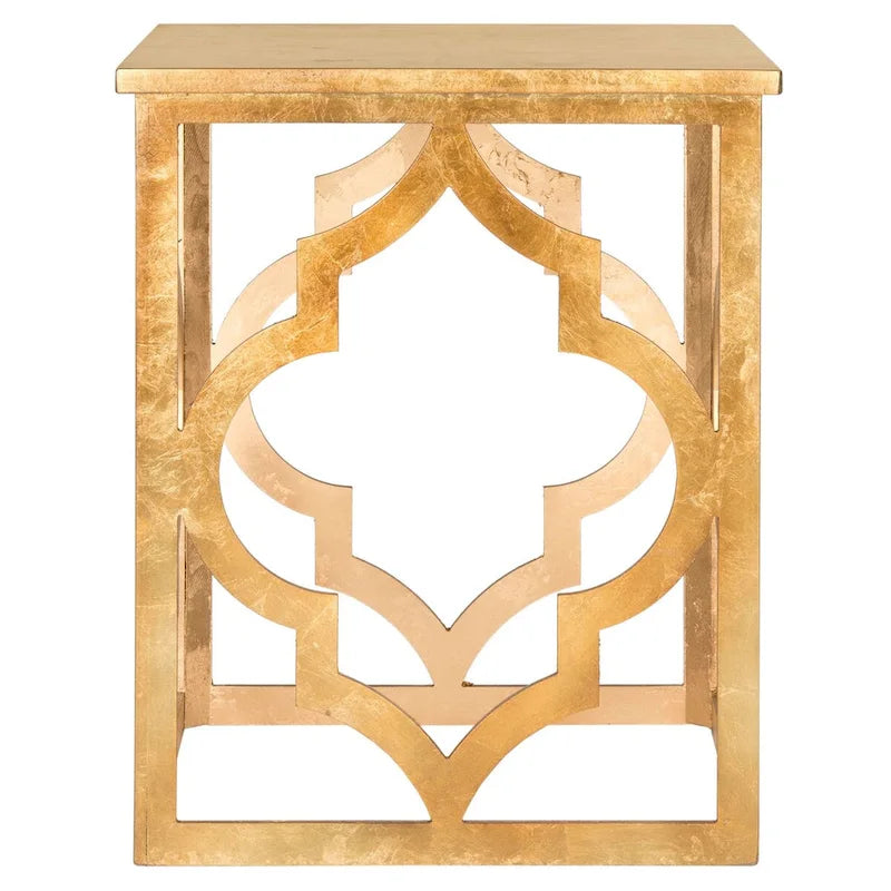 Table d'appoint feuille d'argent - 19 L x 19 P x 23 H