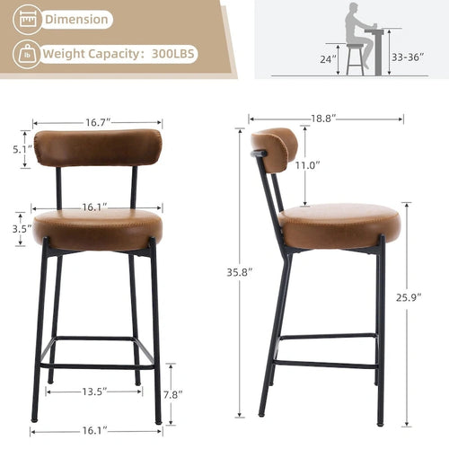 Tabourets de comptoir modernes de 27 po