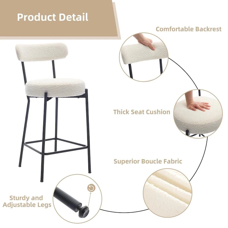 Tabourets de comptoir modernes de 27 po