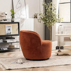 Fauteuil d'appoint moderne en tissu pivotant à 360 degrés