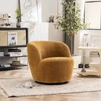 Fauteuil d'appoint moderne en tissu pivotant à 360 degrés