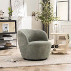 Fauteuil d'appoint moderne en tissu pivotant à 360 degrés
