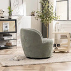 Fauteuil d'appoint moderne en tissu pivotant à 360 degrés