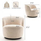 Fauteuil d'appoint moderne en tissu pivotant à 360 degrés