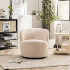 Fauteuil d'appoint moderne en tissu pivotant à 360 degrés