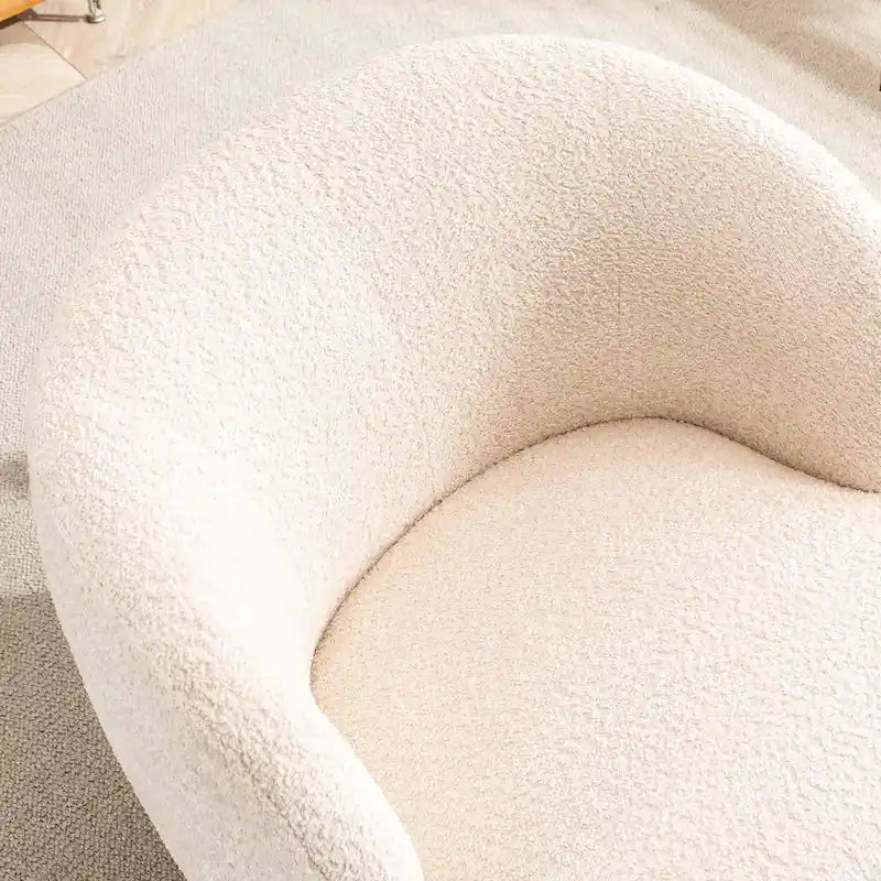 Fauteuil d'appoint moderne en tissu pivotant à 360 degrés
