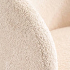 Fauteuil d'appoint moderne en tissu pivotant à 360 degrés