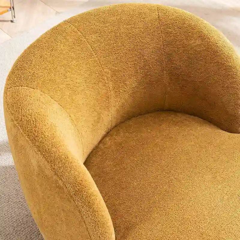 Fauteuil d'appoint moderne en tissu pivotant à 360 degrés