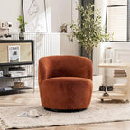 Fauteuil d'appoint moderne en tissu pivotant à 360 degrés