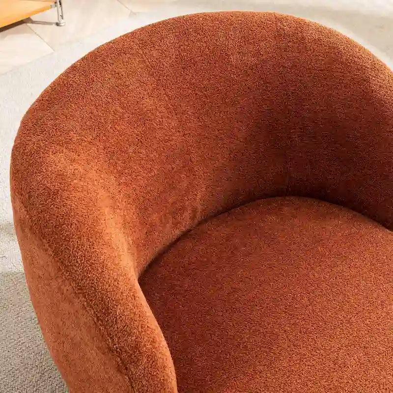 Fauteuil d'appoint moderne en tissu pivotant à 360 degrés