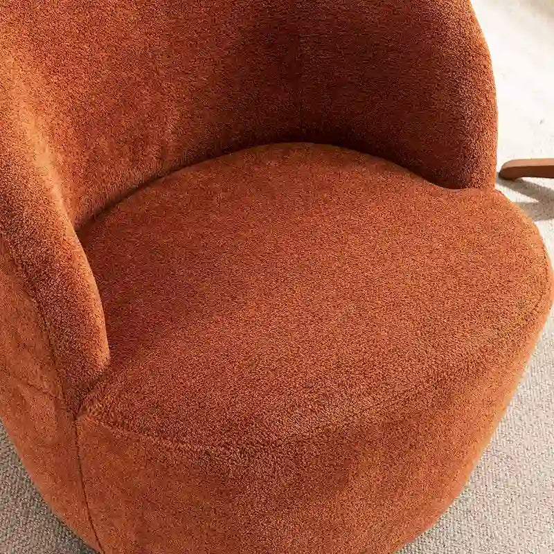 Fauteuil d'appoint moderne en tissu pivotant à 360 degrés
