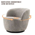 Fauteuil d'appoint moderne en tissu pivotant à 360 degrés
