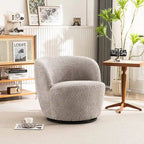Fauteuil d'appoint moderne en tissu pivotant à 360 degrés