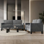Canapé et fauteuil de salon rembourrés en velours côtelé, style moderne du milieu du siècle