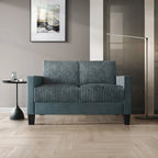 Canapé et fauteuil de salon rembourrés en velours côtelé, style moderne du milieu du siècle