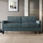 Canapé et fauteuil de salon rembourrés en velours côtelé, style moderne du milieu du siècle