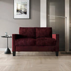 Canapé et fauteuil de salon rembourrés en velours côtelé, style moderne du milieu du siècle