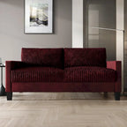 Canapé et fauteuil de salon rembourrés en velours côtelé, style moderne du milieu du siècle