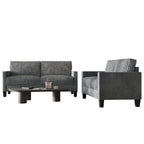 Canapé et fauteuil de salon rembourrés en velours côtelé, style moderne du milieu du siècle