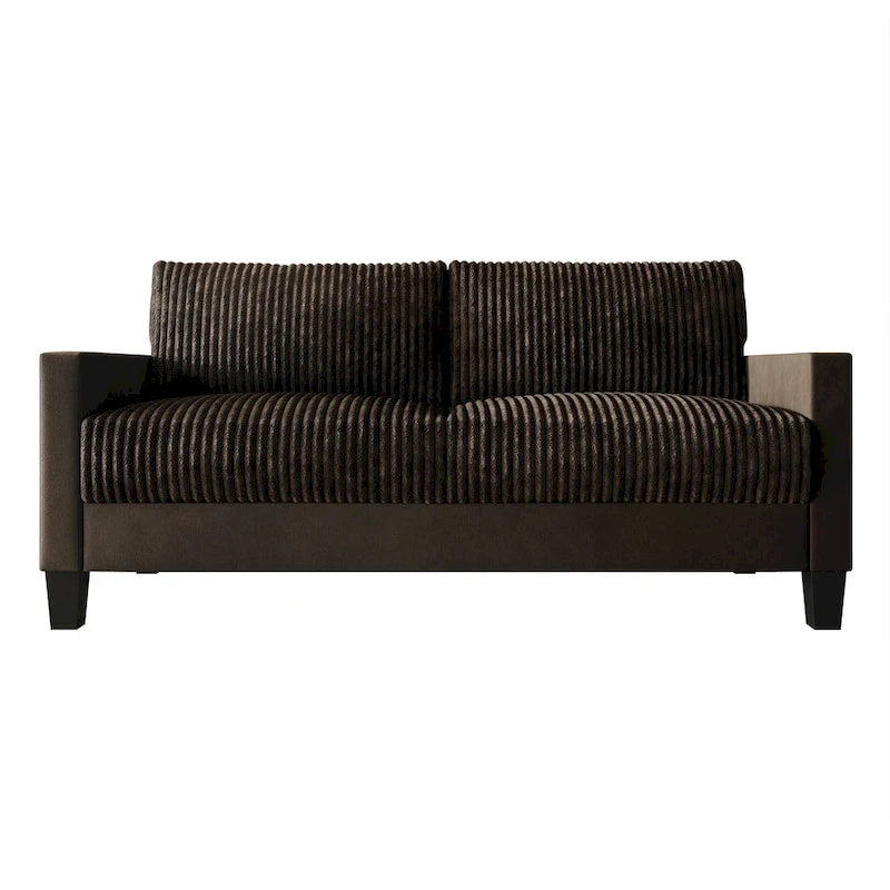 Canapé et fauteuil de salon rembourrés en velours côtelé, style moderne du milieu du siècle