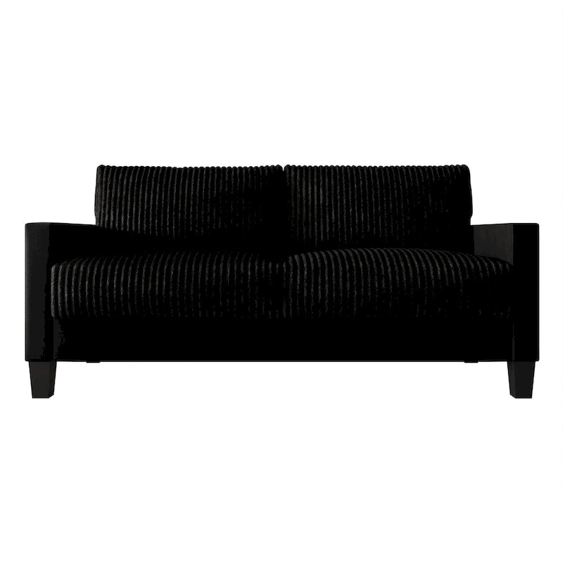 Canapé et fauteuil de salon rembourrés en velours côtelé, style moderne du milieu du siècle