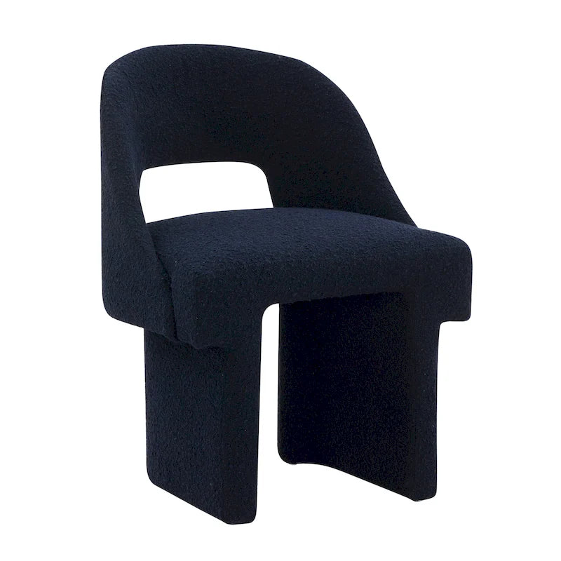 Fauteuil d'appoint rembourré élégant et moderne en tissu bouclette, avec cadre en bois MDF, pour bureau, salon et chambre
