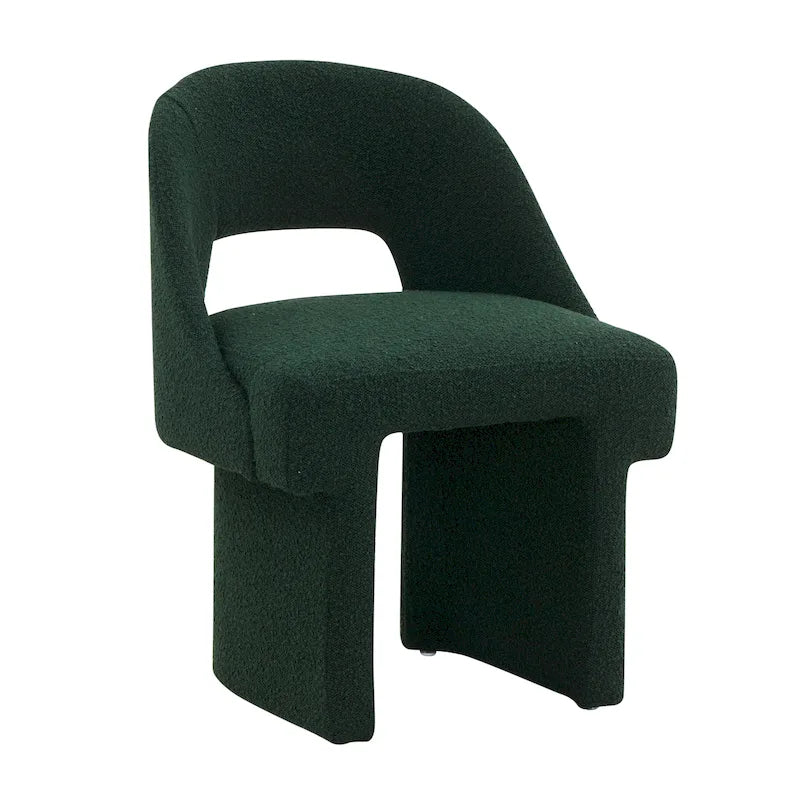 Fauteuil d'appoint rembourré élégant et moderne en tissu bouclette, avec cadre en bois MDF, pour bureau, salon et chambre
