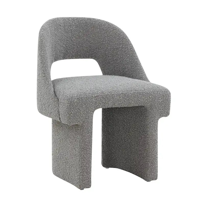 Fauteuil d'appoint rembourré élégant et moderne en tissu bouclette, avec cadre en bois MDF, pour bureau, salon et chambre