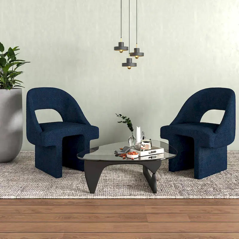 Fauteuil d'appoint rembourré élégant et moderne en tissu bouclette, avec cadre en bois MDF, pour bureau, salon et chambre