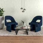 Fauteuil d'appoint rembourré élégant et moderne en tissu bouclette, avec cadre en bois MDF, pour bureau, salon et chambre