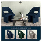 Fauteuil d'appoint rembourré élégant et moderne en tissu bouclette, avec cadre en bois MDF, pour bureau, salon et chambre