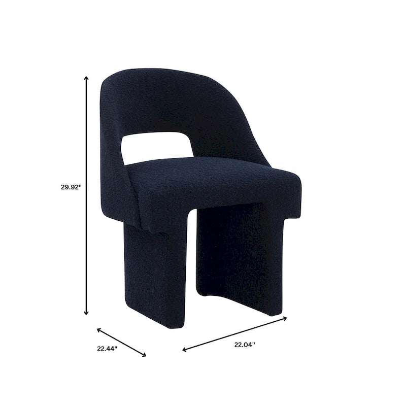 Fauteuil d'appoint rembourré élégant et moderne en tissu bouclette, avec cadre en bois MDF, pour bureau, salon et chambre