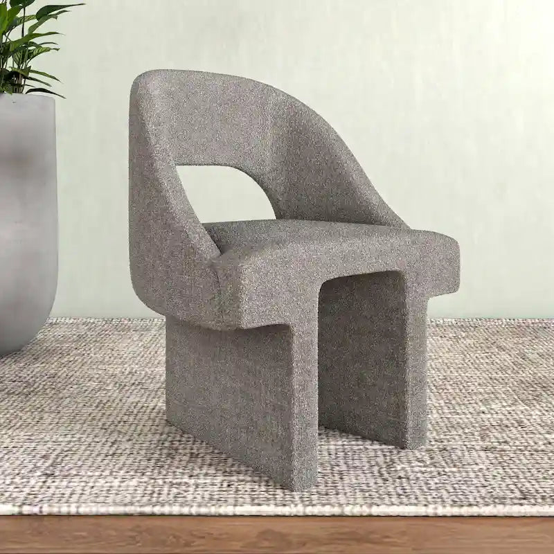 Fauteuil d'appoint rembourré élégant et moderne en tissu bouclette, avec cadre en bois MDF, pour bureau, salon et chambre