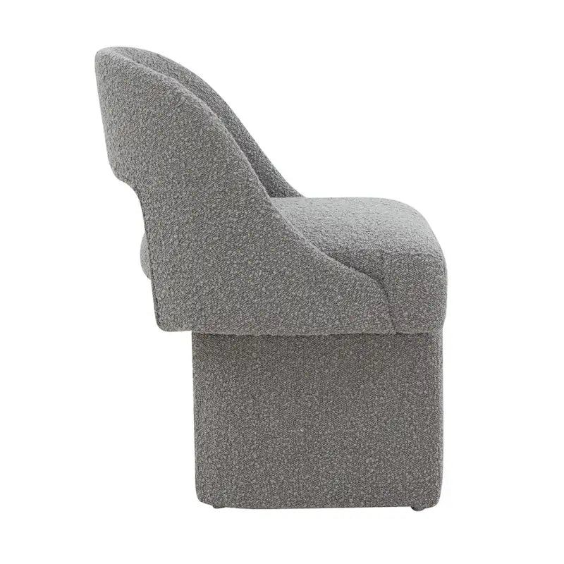 Fauteuil d'appoint rembourré élégant et moderne en tissu bouclette, avec cadre en bois MDF, pour bureau, salon et chambre