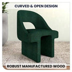 Fauteuil d'appoint rembourré élégant et moderne en tissu bouclette, avec cadre en bois MDF, pour bureau, salon et chambre