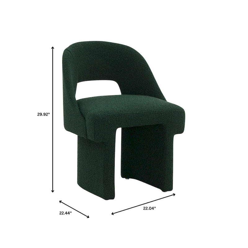Fauteuil d'appoint rembourré élégant et moderne en tissu bouclette, avec cadre en bois MDF, pour bureau, salon et chambre