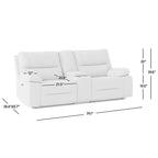 Malibu 79 2-Piece Leather Power Reclining Loveseat with Console and Cup Holders