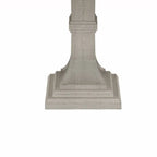 Table à manger ronde de 59 pouces, Piètement central, Blanc, Gris