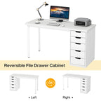 Bureau informatique moderne avec 5 tiroirs