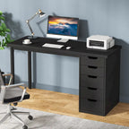 Bureau informatique moderne avec 5 tiroirs
