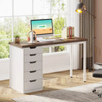 Bureau informatique moderne avec 5 tiroirs