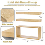 Étagères murales flottantes - 16L X 5,5W X 7,75H