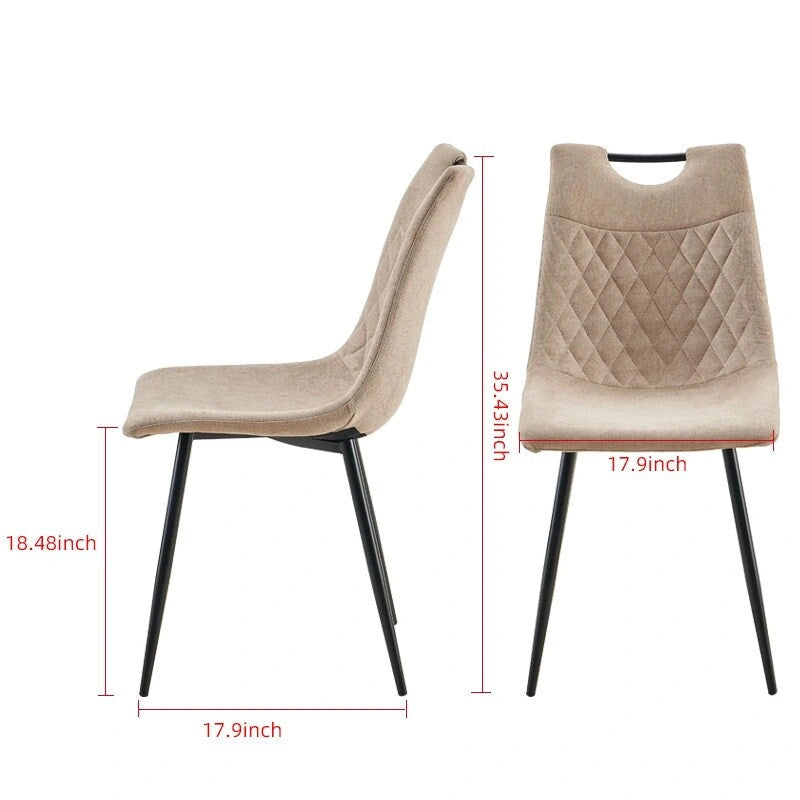 Table à manger avec piètement en métal, style mid-century, pour 4-6 personnes, plateau en MDF, pied central
